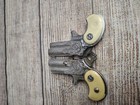 2 Vtg Nichols Dyna-mite Cap Gun Derringer Pistol - Vintage Toy 