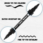 Black Fabric Markers  Dual Tip Fabric Paint Markers  Permanent Fabric Pens For