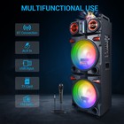 9000w Bluetooth Party Speaker Dual 10  Woofer Deep Bass Karaoke Dj Aux Fm W mic