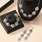 Boho 925 Sterling Silver Gypsy Tibetan Turquoise Earrings Bracelet Necklace Set