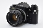  near Mint  Canon Ae-1 Program Black Film Camera Fd 50mm F1 8 S c  Sc Lens Japan