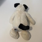Jellycat Medium Bashful Black   White Puppy Dog 12  Plush Stuffed Animal Toy