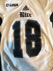Game Worn Used Adidas Rice Owls Football Jersey  18 Size M