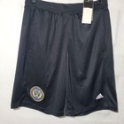 Philadelphia Union Shorts Mens Medium Black Mls Soccer Adidas Aeroready Training
