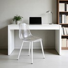 Dining Chair set Of 4 metal Leg plastic Seat easy Assembly With Detachable Legs