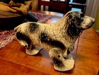 Antique 1940s Rare Papier Mache Pull Toy Cocker Spaniel Dog By Roma