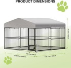 10x10x6ft Heavy Duty Dog Metal Kennel Pet Playpen Large Animal Cage Outdoor