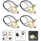4 Pcs 50mm Guitar Pickup Piezo Tranucer Prewired Amplifier With 6 35mm Outpu  pl