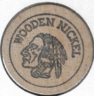 The Red Barn  Token coin  Indian Head Wooden Nickel