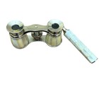 Antique Binocular Opera Glasses Mother Of Pearl   Handle With Plated Fittings 