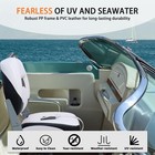 Vancus S103f-1wb Low Back Folding Boat Seat Swivel - White black