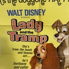 Lady And The Tramp - Original Vintage Movie Theater Poster 27 x41  1972  Disney