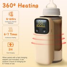 Portable Baby Bottle Warmer Usb Rechargeable W Night Light   Travel Milk Warmer