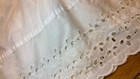 Size Queen Victorian Eyelet Lace Ruffle Bed Skirt 1980  Vintage Cotton White
