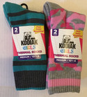 Lot Of 4 Pair  2 Packs Girls Medium 10 5-4 Kodiak Thermal Blend Socks New