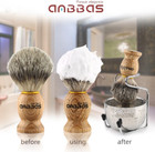 Shaving Set  3in1 Pure Badger Hair Shaving Brush Natural Solid Wood Handle And S