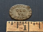 Rare Antique B f  Gravely   Co Old Va Peach Tin Tobacco Tag Henry Co Va 1800s