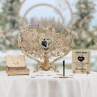 Heart Wedding Guest Book Alternative  Rustic Wooden Wedding Souvenirs With Heart