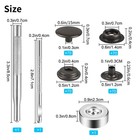 70 Sets 15mm 5 8  Snap Fasteners Kit - Metal Snaps For Leather Craft Repair