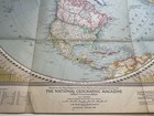1946 National Geographic Northern Hemisphere Map Wwii Air Bases Cold War