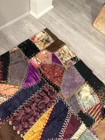 Vintage Handmade Crazy Quilt  1970s-80s 67   x79    Read Description