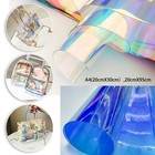 1pc Clear Transparent Pvc Holographic Diy Craft Multicolor Fabric Vinyl Film New