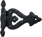Alleluia Antique Cast Iron Vintage Heavy Duty T Hinges  5 3  X 2 Pack  Matte Bla