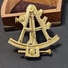 Stanley London Sextant Wooden Box Case Commemorative British Sailor Navigator