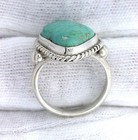 Vintage Handmade Navajo Southwest Sterling Turquoise Cabochon Ring Psr345oth