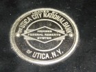  Vintage Utica City National Bank Metal Money  Cash Register