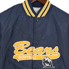 Vintage Golden Bears Softball Jacket Mens L Embroidered Snap Front Retro