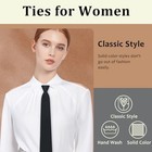 Ties For Women  Womens Neck Tie  Zipper Pre Tied Girls Female Necktie For Black