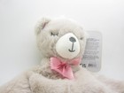 Kelly Baby Security Blanket Tan Teddy Bear Pink With Rattle   Taggies