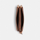 Coach Double Corner Zip Wristlet Signature Canvas Khaki Redwood 87591