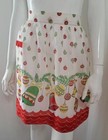 Sheer Christmas Apron Vintage 1950s-1960s Retro Colorful Graphics Ornaments