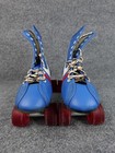 Vintage Blue Roller Derby Urethane Roller Skates Size 5 Red Wheels Retro