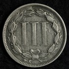 1865 Three Cent Nickel Piece Vf E142 Wrcb