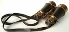 Antique Nautical Solid Brass Marine Vintage Binocular With Black Leather