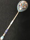 Nice Russian Imperial Silver 84 Cloisonne Enamel Spoon I saltukov Antique Russia
