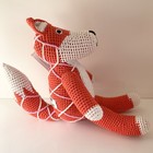Anthropologie Organic Cotton Crochet Knit Fox Plush Doll Anne Claire Petit