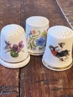 Lot Of 7 Assorted Thimbles Porcelain Glass