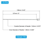 10 Pcs 15g 5 Inch Blunt Tip Dispensing Needle For Refilling Liquid Inks