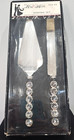 New 2010 Studio His   Hers Wedding Knife   Cake Serving Set Jeweled Handle