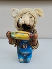 Vintage Alps Mechanical Wind-up Bear Eating Corn Tin Litho 1950s Japan Imperfect