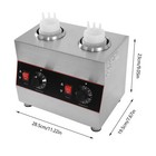 2 Bottles Commercial Electric Warmer Sauce Dispenser Sauce Warmer Pump 110v 