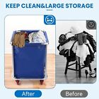 400l Commercial Laundry Cart With Wheels 330 Lbs Load Rolling Laundry Hamper