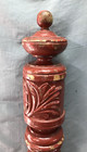 Antique Vtg Decorative Turned Engraved Hardwood Newel Post 5x39 Old 1207-25b