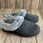 Bobs Skechers Womens Slippers Size 10 Keepsakes Ice Angel Mules Gray Fur 31204