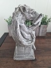 Vintage  Cast Stone Seated Gargoyle Sculpture Bookworm Bookend