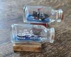 Lot Of 2 Small Ships In Bottle   Dollhouse Furniture   Great Stocking Stuffers 